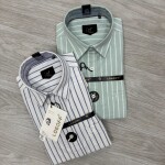 logoff cotton oxford stripes shirt