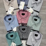 logoff cotton oxford stripes shirt