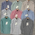 logoff cotton oxford stripes shirt