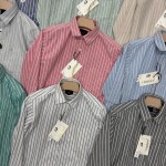 logoff cotton oxford stripes shirt