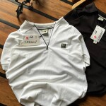 logoff polo neck zip t shirt
