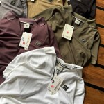 logoff polo neck zip t shirt