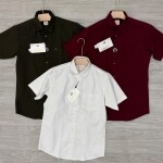 LOGOFF half sleeve oxford lycra shirt