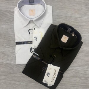 LOGOFF half sleeve oxford lycra shirt