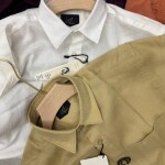 logoff half sleeve linen shirt
