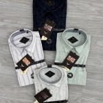 black letter half sleeve linen printed shirt