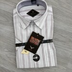 black letter half sleeve linen printed shirt