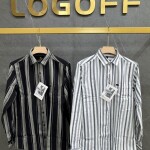 logoff cord stripes shirt