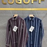 logoff cord stripes shirt