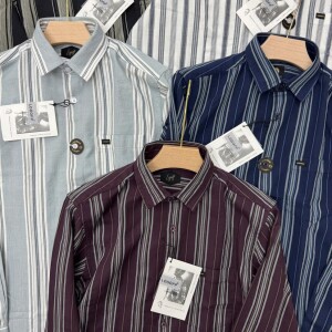 logoff cord stripes shirt