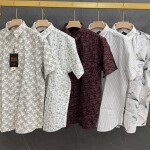 black letter linen printed shirt