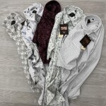 black letter linen printed shirt