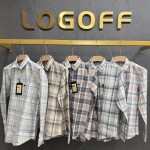 Logoff linen Checks  Shirt