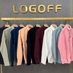 logoff cotton oxford plain shirt