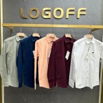 logoff cotton oxford plain shirt