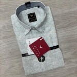 black letter linen printed shirt