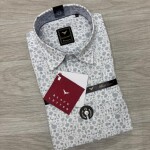black letter linen printed shirt