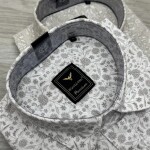 black letter linen printed shirt