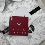 black letter linen printed shirt