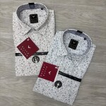 black letter linen printed shirt