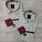 black letter linen printed shirt