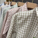 Logoff linen Checks  Shirt