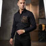 LOGOFF STONE WORK PARTY WEAR SHIRT