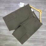 wood machine cargo cotton shorts