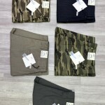 wood machine cargo cotton shorts