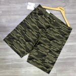 wood machine cargo cotton shorts