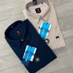 logoff cotton oxford stripes shirt