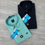 logoff cotton oxford stripes shirt