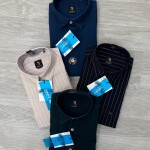 logoff cotton oxford stripes shirt