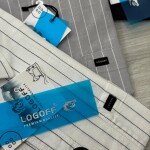 logoff cotton oxford stripes shirt
