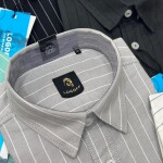 logoff cotton oxford stripes shirt