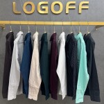 logoff cotton oxford stripes shirt
