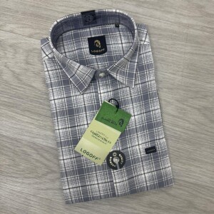 logoff linen checks shirt