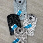 logoff cotton oxford printed shirt