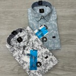 logoff cotton oxford printed shirt