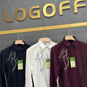 logoff embroidery shirt