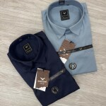 Black letter imported satin shirts