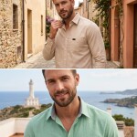 logoff cotton oxford plain shirt