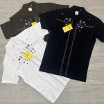 LOGOFF COTTON LINEN EMBROIDERY SHIRT