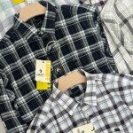 LOGOFF OXFORD COTTON LINEN CHECKS SHIRT
