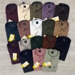 logoff oxford lycra plain shirt