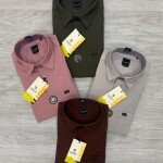 logoff oxford lycra plain shirt