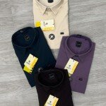 logoff oxford lycra plain shirt
