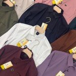 logoff oxford lycra plain shirt