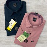 LOGOFF half sleeve oxford lycra shirt