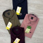 LOGOFF half sleeve oxford lycra shirt